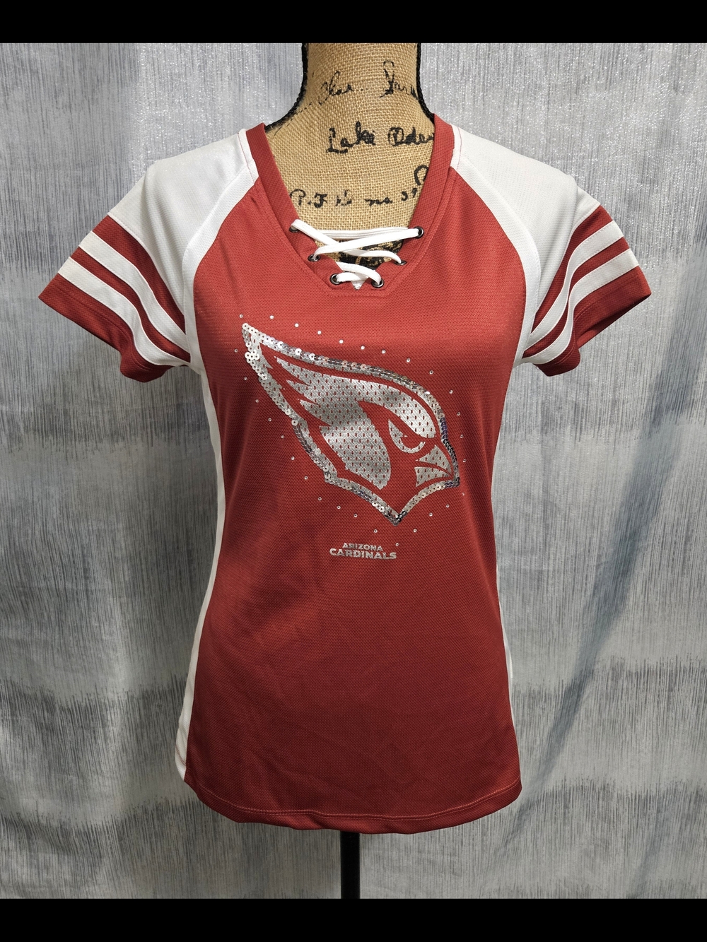 Red Lace-Up Women's Fan Jersey